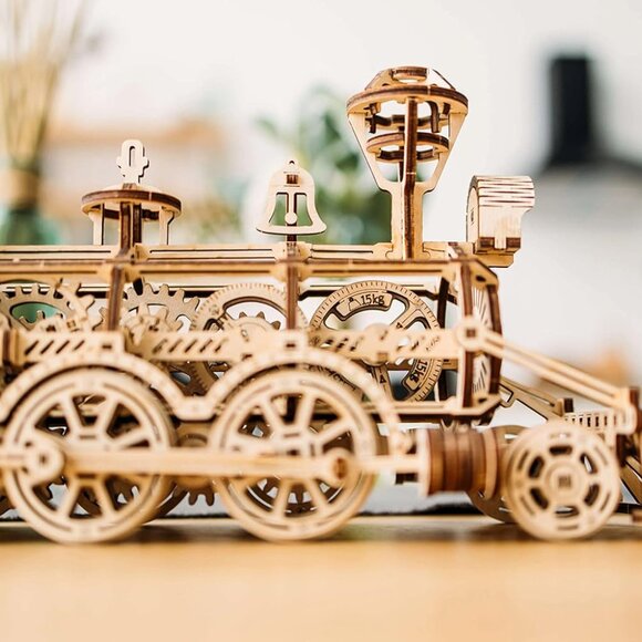 3D Wooden Puzzle - 34"x7″ Wooden Train - Engineering DIY Wooden Model for Adults - Picture 5 of 10